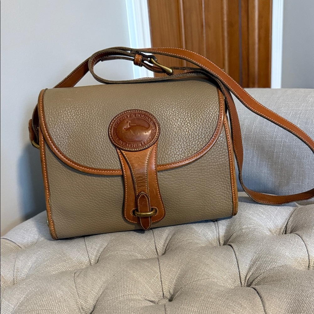 Dooney & Bourke Tan and Brown Shoulder Bag